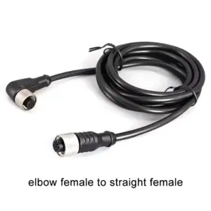 M12 Connector Cable 2m Black PVC 16 Sf47af689cbf545feb9af3465c4e76f06d