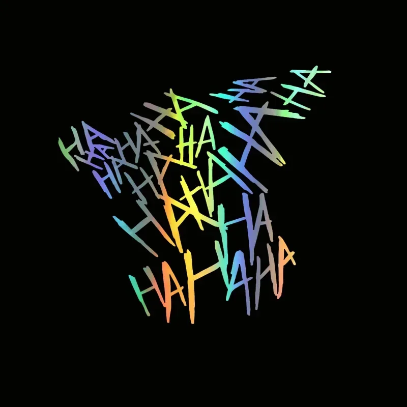 Vibrant Reflective HAHAHA Vehicle Sticker 5 Vibrant Reflective HAHAHA Vehicle Sticker - Image 5