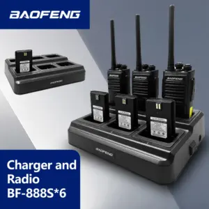 Set of 6 Baofeng BF-888S PLUS Walkie Talkies 12 Sf502b8c4a95e4425b8a53d3edd87a9abQ