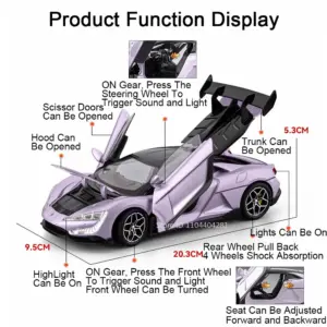 1:24 Diecast BYD Yangwang U9 Model Car 11 Sf5c07fd98d8343fab944310d729a7d2ay