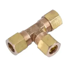 Brass T-Connector for Hydraulic Systems