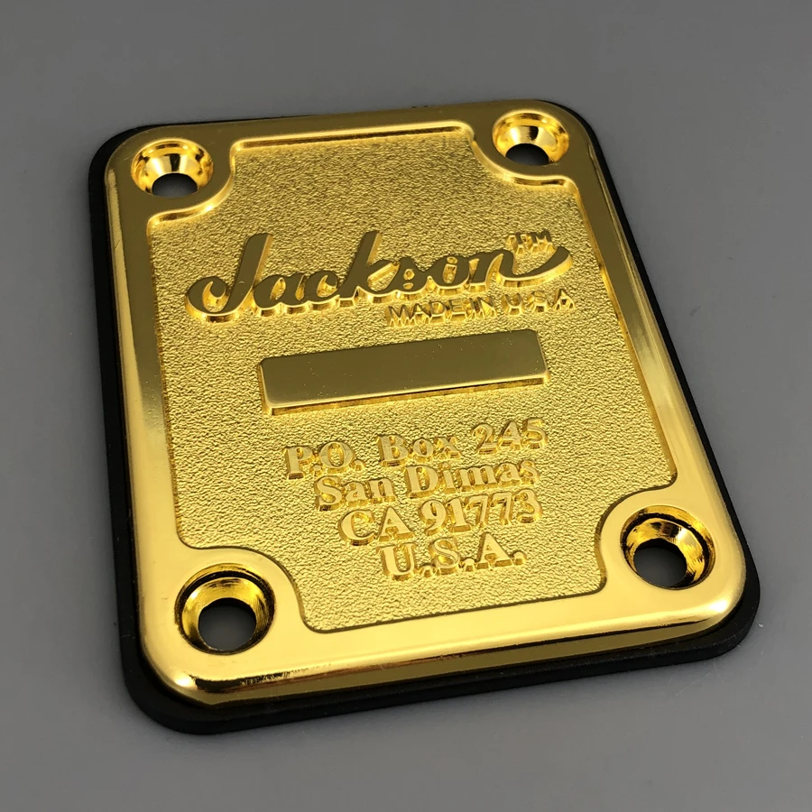 Gold Jackson Guitar Neck Plate 2 Gold Jackson Guitar Neck Plate - Image 2