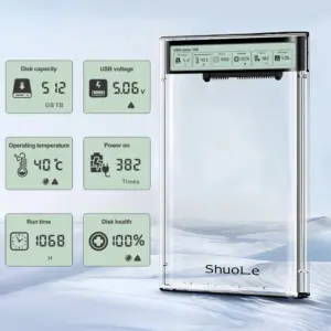 Transparent 2.5-Inch SATA HDD/SSD Enclosure