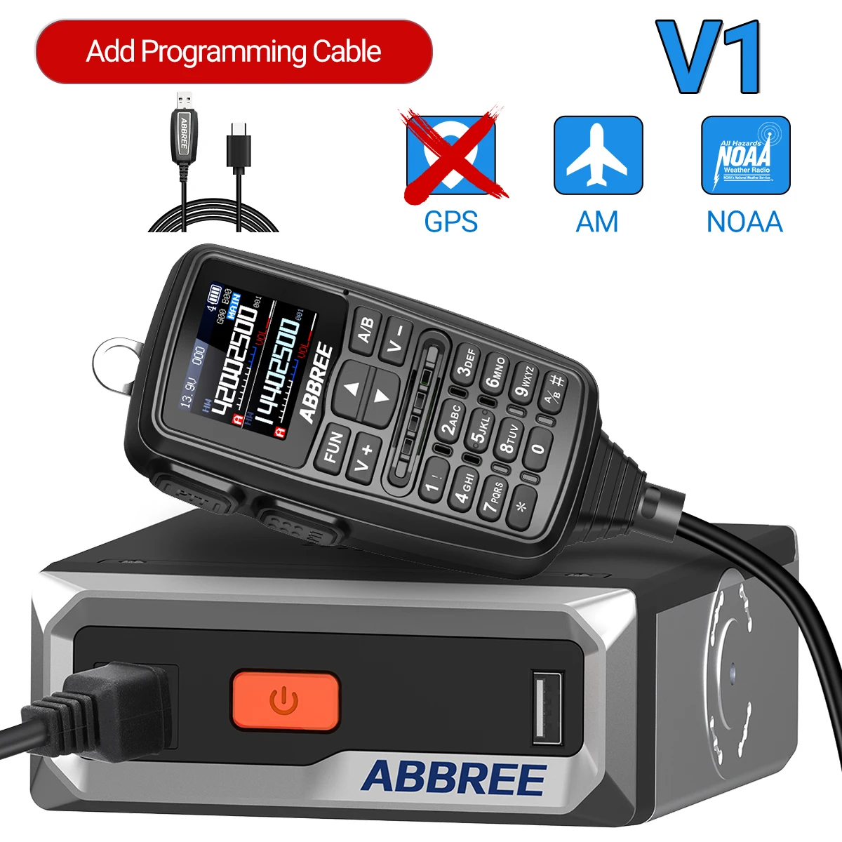 ABBREE AR-7600 Dual-Band Mini Mobile Radio 10 ABBREE AR-7600 Dual-Band Mini Mobile Radio - Image 10