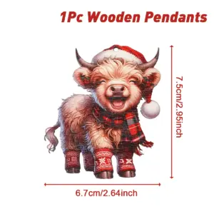 Festive Wooden Cow Pendant for Christmas 20 Sf80fc03452844a79b956093d75e5fffcP