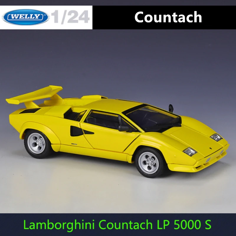 Yellow Lamborghini Countach LP5000s Diecast Model 5 Yellow Lamborghini Countach LP5000s Diecast Model - Image 5