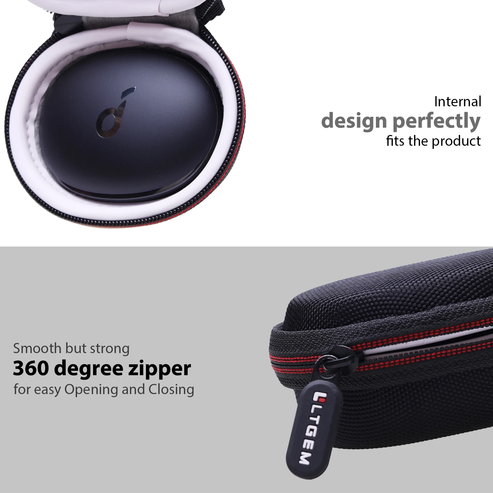 Dark Grey Earbuds Case for Soundcore Liberty 3 Pro 3 Dark Grey Earbuds Case for Soundcore Liberty 3 Pro - Image 3