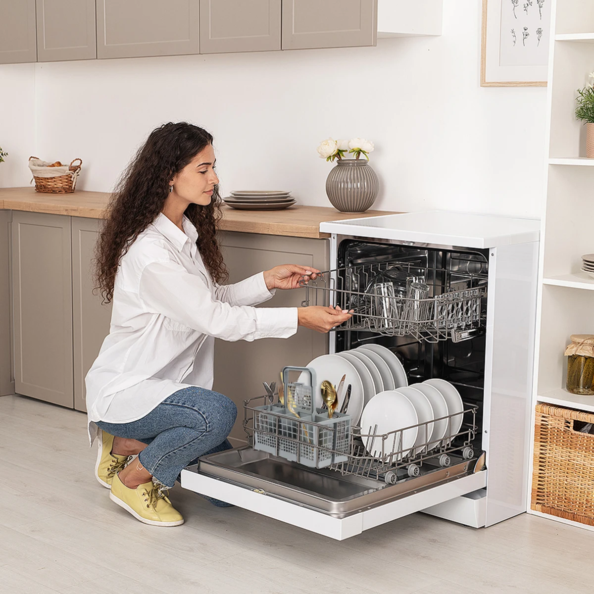 Light Grey Dishwasher Cutlery Basket Replacement 4 Light Grey Dishwasher Cutlery Basket Replacement - Image 4