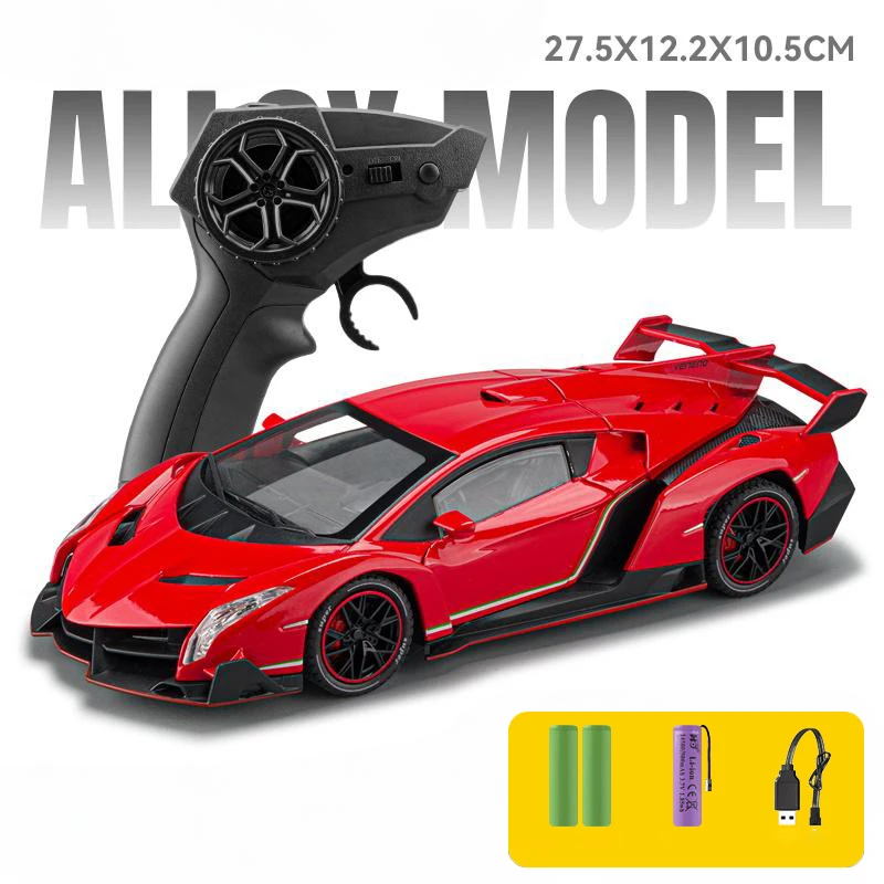 1:24 Veneno RC Supercar Metallic Grey Model 8 1:24 Veneno RC Supercar Metallic Grey Model - Image 8
