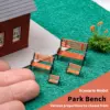 Vibrant Model Park Benches Set of 10
