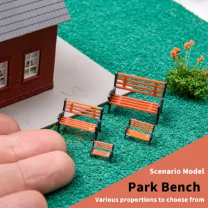 Vibrant Model Park Benches Set of 10