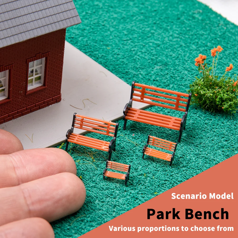 Vibrant Model Park Benches Set of 10 1 Vibrant Model Park Benches Set of 10