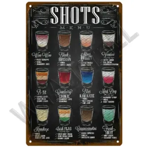 Vintage-Style Metal Cocktail Sign Plaque 20x30 cm 50 Sfbb215a5a9564274830a6eaff47553d9C