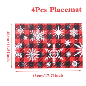Festive Christmas Snowflake Placemat Set 27 Sfcdeedd79e0f4903bcc33094f352ef83Y