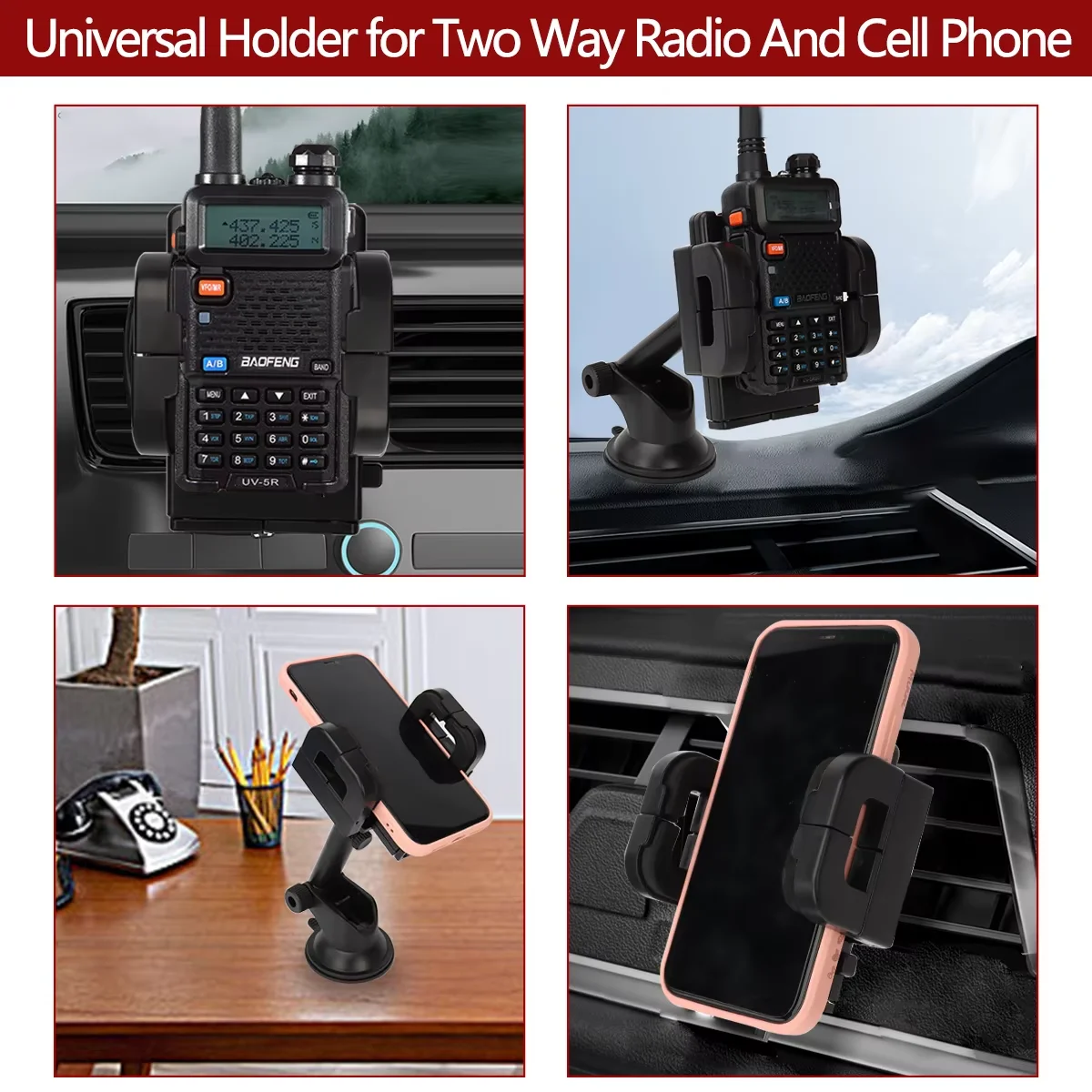 ABBREE Walkie Talkie Holder for Baofeng Radios 5 ABBREE Walkie Talkie Holder for Baofeng Radios - Image 5