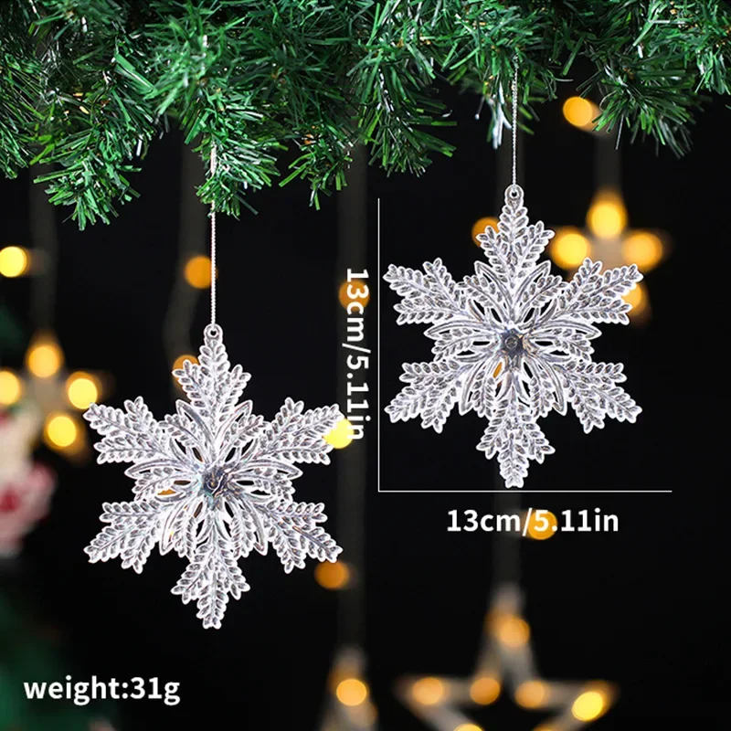 Elegant Christmas Acrylic Ornaments Set for Holiday Decor 6 Elegant Christmas Acrylic Ornaments Set for Holiday Decor - Image 6