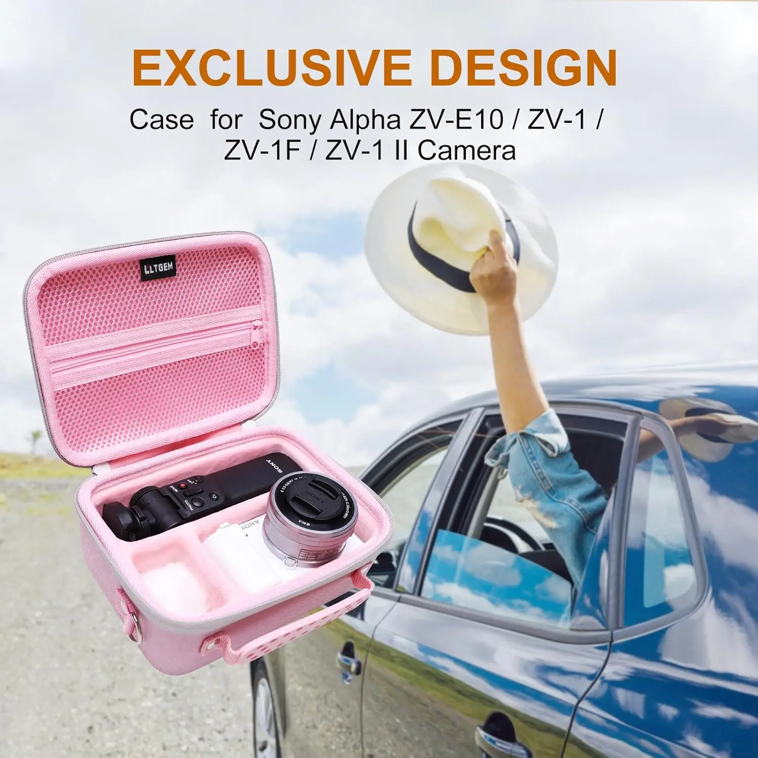 Pink Travel Case for Sony ZV Series Cameras 2 Pink Travel Case for Sony ZV Series Cameras - Image 2