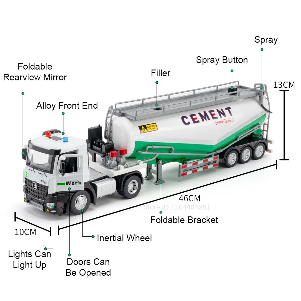 1:18 Scale Diecast Rescue Truck in Red, Green, or Blue 2 1:18 Scale Diecast Rescue Truck in Red, Green, or Blue - Image 2