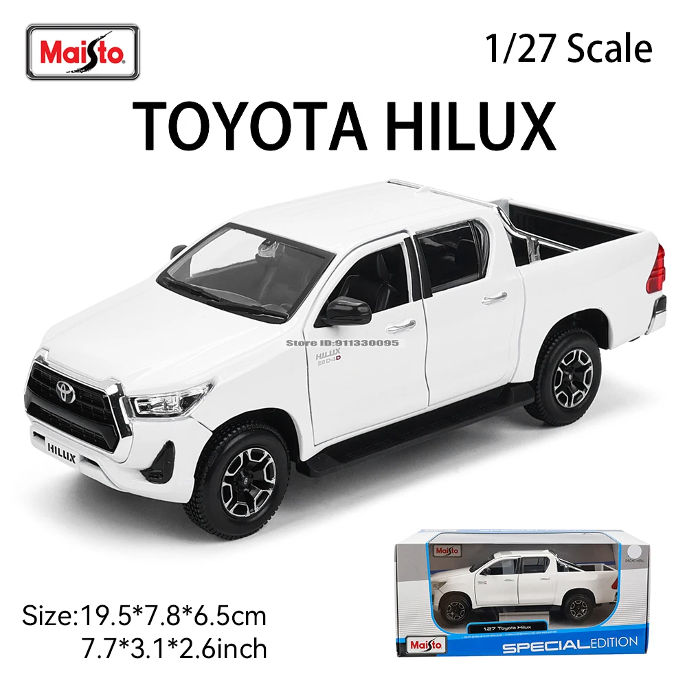 Maisto 1:27 New style Toyota Hilux simulation alloy car model crafts decoration collection toy tools gift 4 Maisto 1:27 New style Toyota Hilux simulation alloy car model crafts decoration collection toy tools gift - Image 4