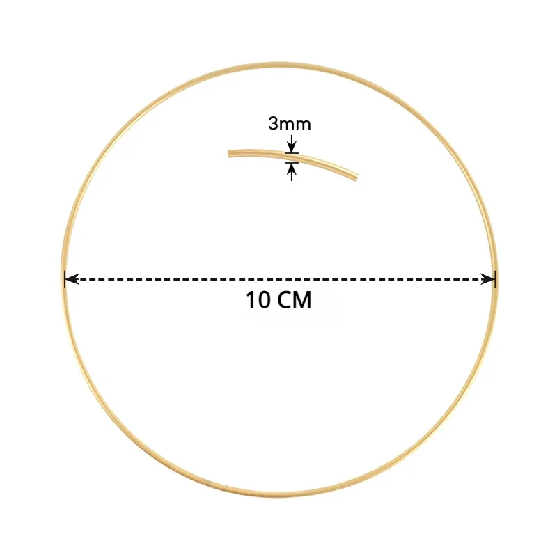 Gold Metal Wreath Ring Hoop for Crafts 8 Gold Metal Wreath Ring Hoop for Crafts - Image 8