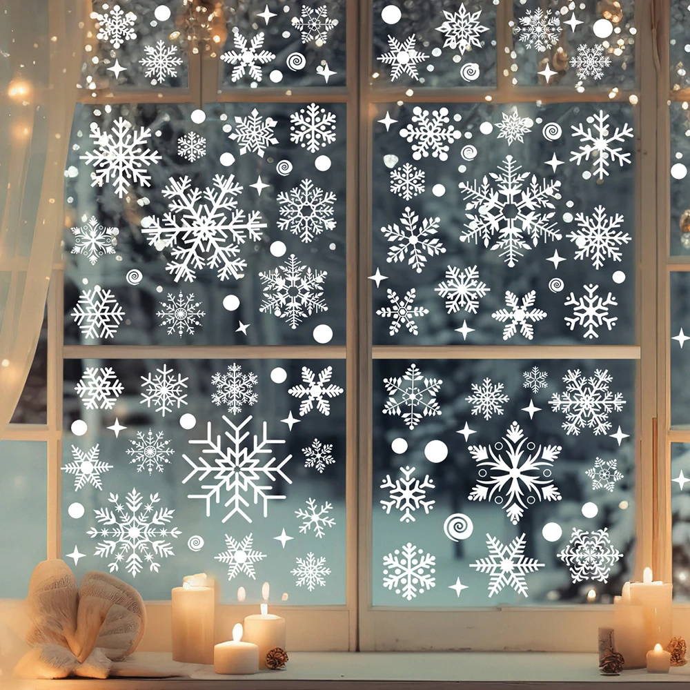 Festive Christmas Window Stickers Set with 4 Styles 3 Festive Christmas Window Stickers Set with 4 Styles - Image 3