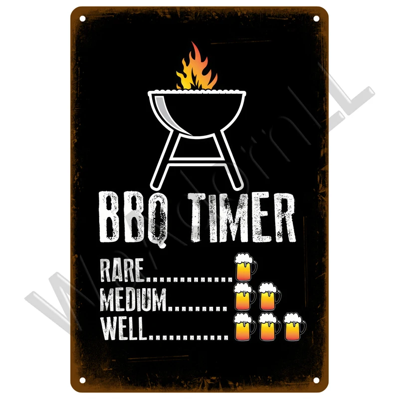 Vintage BBQ Metal Sign Collection 20x30 cm 16 Vintage BBQ Metal Sign Collection 20x30 cm - Image 16