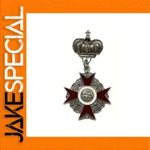 Crown Medal Brooch with Laurel Wreath Design