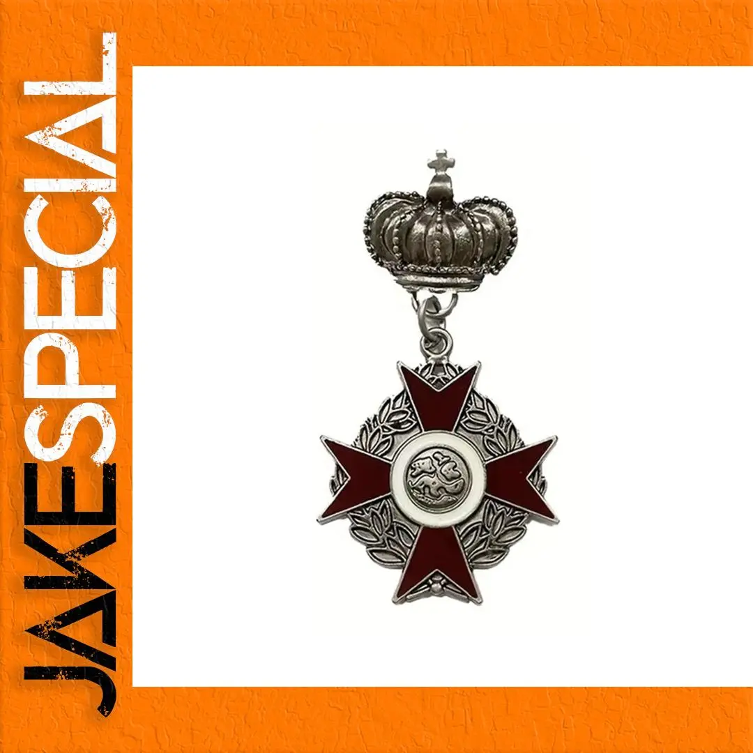 Crown Medal Brooch with Laurel Wreath Design 1 Crown Medal Brooch with Laurel Wreath Design