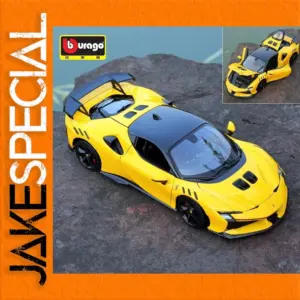 Yellow Ferrari SF90XX Stradale Diecast Model 1:24 Scale
