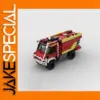 616-Piece Red Fire Truck Model Kit for Enthusiasts
