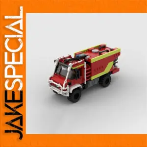616-Piece Red Fire Truck Model Kit for Enthusiasts