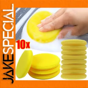 Bright Yellow Car Waxing Foam Sponge Set