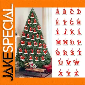 Bright Red Christmas Letter Set for Tree