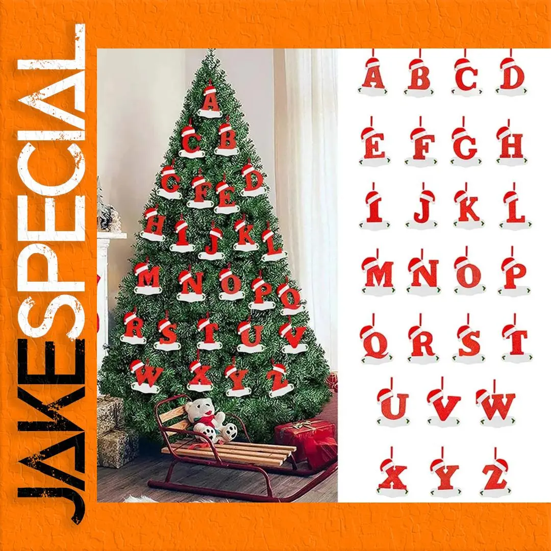 Bright Red Christmas Letter Set for Tree 1 Bright Red Christmas Letter Set for Tree