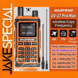Rugged Orange Baofeng UV-17pro Max Walkie Talkie