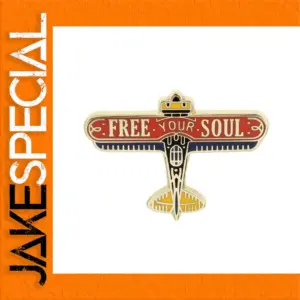 Vintage Airplane Enamel Metal Pin Accessory