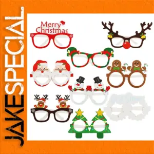 Festive Set of 9 Christmas Paper Glasses
