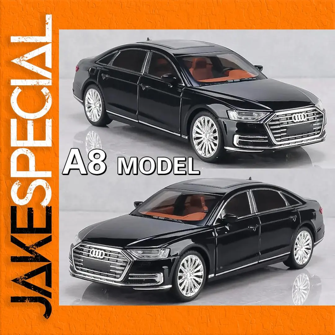 1:24 Scale Audi A8 Alloy Model in Black 1 1:24 Scale Audi A8 Alloy Model in Black