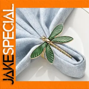 Elegant Zinc Alloy Dragonfly Napkin Ring for Weddings