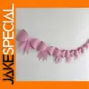 Pink Paper Garland Banner with Large Bows