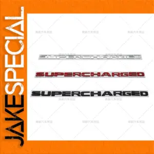Supercharged 3D Metal Vehicle Emblem Badge