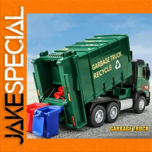 Green 1:30 Scale City Garbage Truck Model