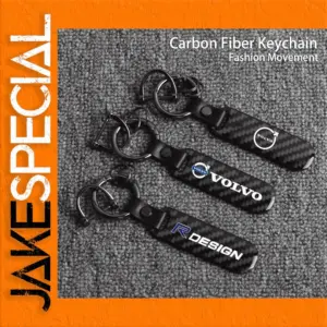 Carbon Fiber Keychain Set for XC90