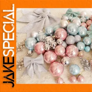 Elegant Set of 6 Christmas Ornaments in Various Sizes