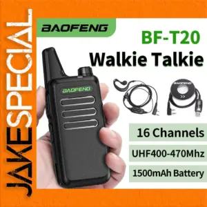 Baofeng BF-T20 UHF Walkie Talkie 3-5km Range