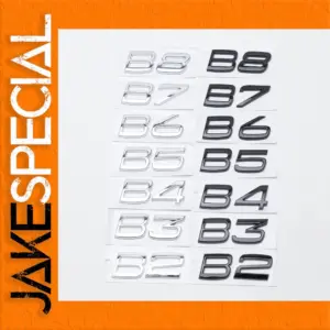 Sporty Car Badge in Silver or Black