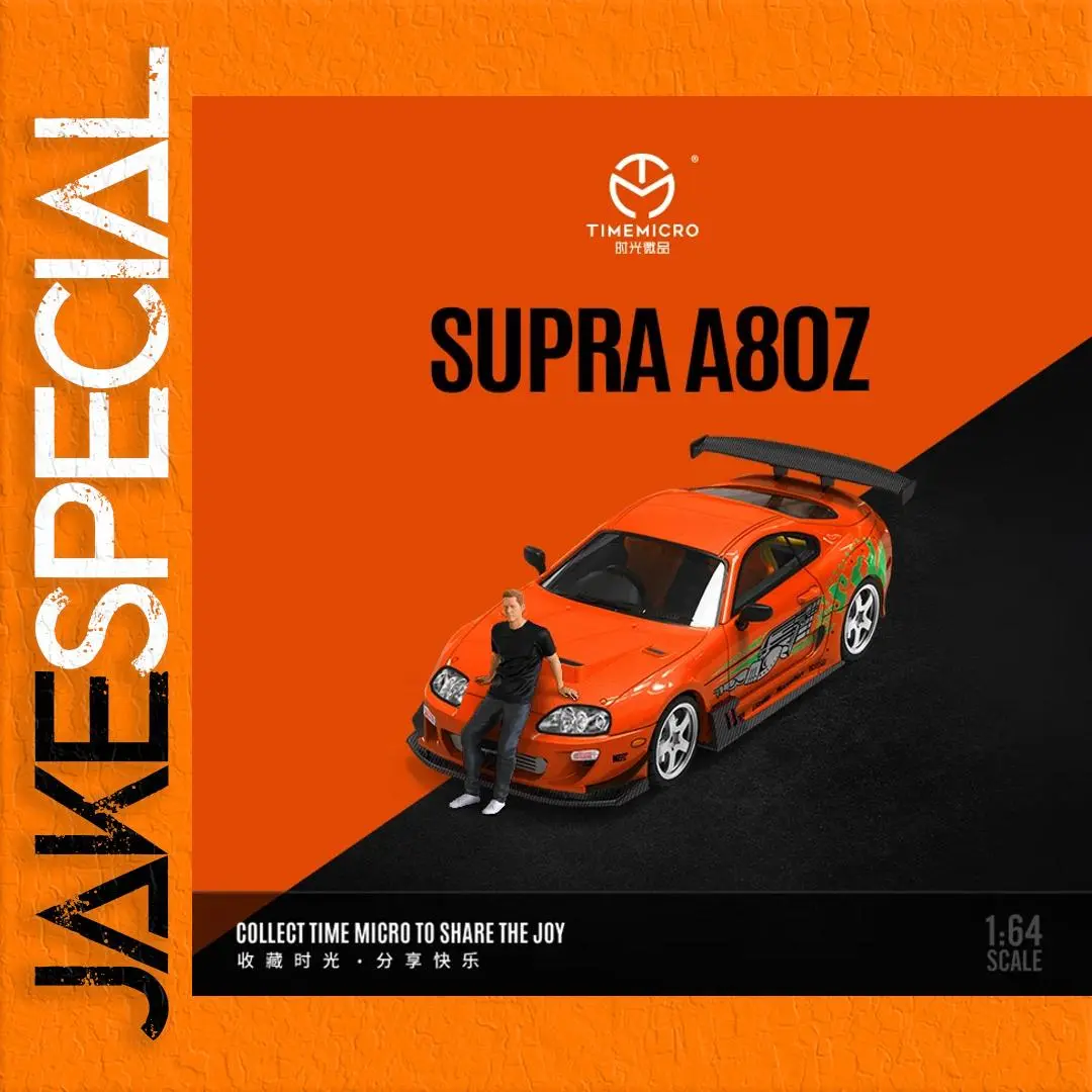 Toyota Supra A80z 1:64 Diecast Model in Orange 1 Toyota Supra A80z 1:64 Diecast Model in Orange