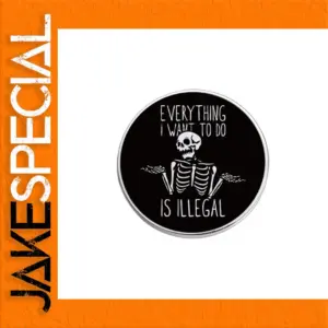 Gothic Skull Badge Brooch Pin 3cm