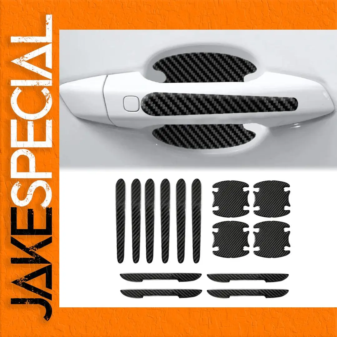 Car Door Handle Protector Stickers with Carbon Fiber Pattern 1 Car Door Handle Protector Stickers with Carbon Fiber Pattern