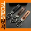 Leather Car Keychain in Multiple Colors